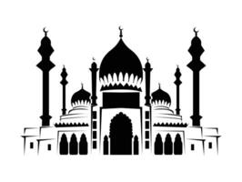 moschea silhouette vettore isolato sfondo Ramadan kareem