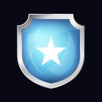 Somalia argento scudo bandiera icona vettore