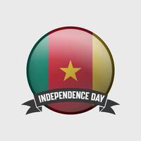 camerun il giro indipendenza giorno distintivo vettore