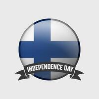 Finlandia il giro indipendenza giorno distintivo vettore