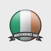 Irlanda il giro indipendenza giorno distintivo vettore
