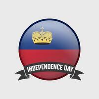 Liechtenstein il giro indipendenza giorno distintivo vettore