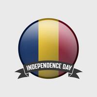 Romania il giro indipendenza giorno distintivo vettore