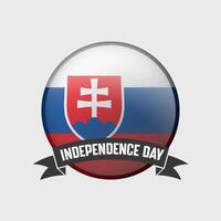 slovacchia il giro indipendenza giorno distintivo vettore