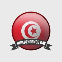 tunisia il giro indipendenza giorno distintivo vettore
