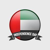 unito arabo Emirates il giro indipendenza giorno distintivo vettore