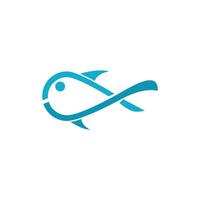 pesce logo icona vettore