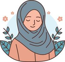 hijab ragazza illustrazione vettore