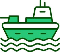 militare nave vettore icona
