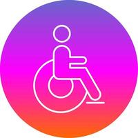Disabilitato linea pendenza cerchio icona vettore