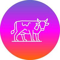 bestiame agricoltura linea pendenza cerchio icona vettore