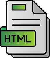 html pieno pendenza icona vettore