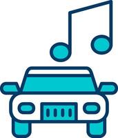 auto musica vettore icona