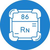 radon glifo cerchio multicolore icona vettore