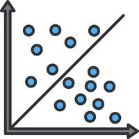 spargimento grafico linea pieno leggero icona vettore