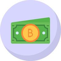 bitcoin glifo piatto bolla icona vettore