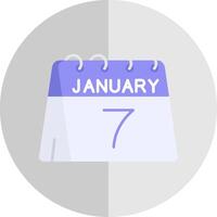 7 ° di gennaio piatto scala icona vettore