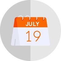 19 di luglio piatto scala icona vettore