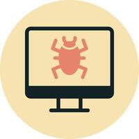 icona del vettore virus informatico