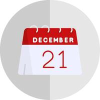 21 di dicembre piatto scala icona vettore
