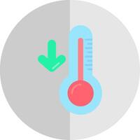 Basso temperatura piatto scala icona vettore