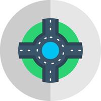 rotatoria piatto scala icona vettore