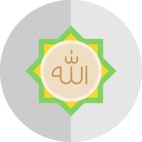 Allah piatto scala icona vettore
