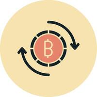 bitcoin scambio vettore icona