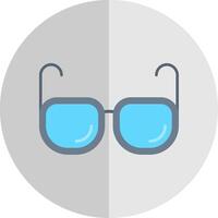 occhiali piatto scala icona vettore