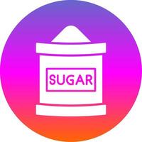 zucchero Borsa glifo pendenza cerchio icona vettore