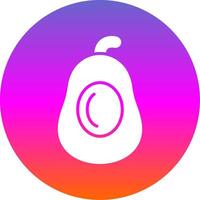 avocado glifo pendenza cerchio icona vettore