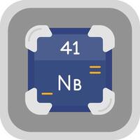 niobio piatto il giro angolo icona vettore