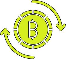 bitcoin scambio vettore icona
