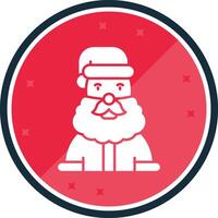 Santa Claus glifo versetto icona vettore