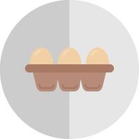 uovo piatto scala icona vettore