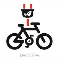 elettrico bicicletta e bicicletta icona concetto vettore