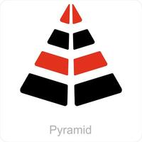piramide e diagramma icona concetto vettore