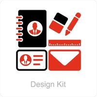 design kit e progettazione icona concetto vettore