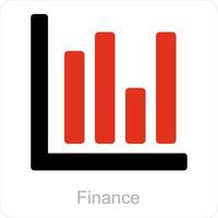 finanza e diagramma icona concetto vettore