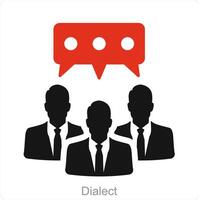 dialetto e interprete icona concetto vettore