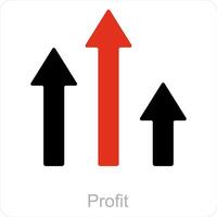 profitto e attività commerciale icona concetto vettore