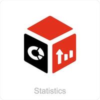 statistica e grande dati icona concetto vettore