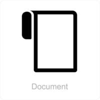 documento e carta icona concetto vettore
