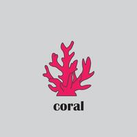 corallo logo design vettore