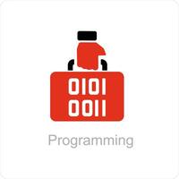 programmazione e codice icona concetto vettore