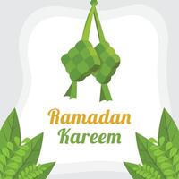 Ramadan kareem islamico saluto vettore