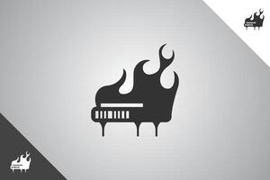 pianoforte logo. minimo e moderno logotipo. Perfetto logo per attività commerciale relazionato per gruppo musicale, musicisti e cantanti industria. isolato sfondo. vettore eps 10.