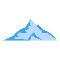 unico blu montagna, digitale arte illustrazione vettore