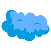 unico blu nuvole nel il cielo, arte digitale illustrazione vettore