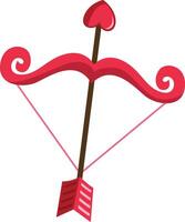 arco e freccia cuore forma vettore icona san valentino giorno elemento